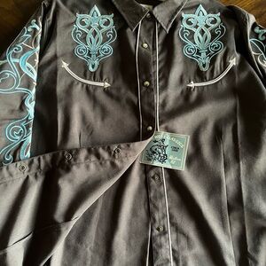 Roper women’s 3 XL brown with turquoise embroidery new with tags